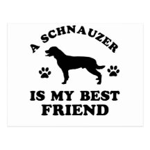 Schnauzer designs postcard