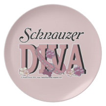 Schnauzer DIVA Party Plate