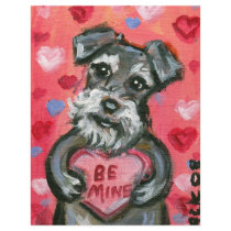 Schnauzer dog Valentine letterhead