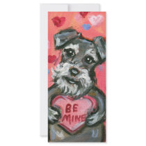 Schnauzer dog Valentine Custom Rack Cards