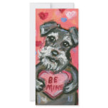 Schnauzer dog Valentine Custom Rack Cards