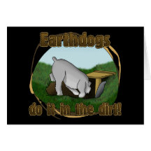 Schnauzer Earthdog Greeting Card