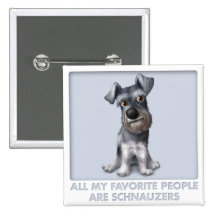 Schnauzer Favorite Pinback Buttons