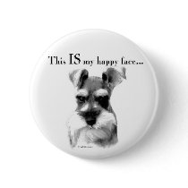 Schnauzer Happy Face Pin