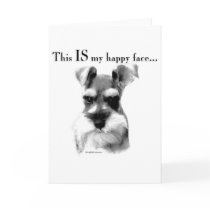 Schnauzer Happy Face Greeting Cards