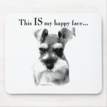 Schnauzer Happy Face Mouse Pads