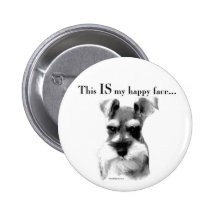 Schnauzer Happy Face Pin