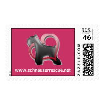 Schnauzer Heart Postage Stamps