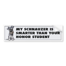 Schnauzer Honor bumper stickers by cartoondogs Schnauzer Honor bumper stickers