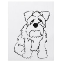 Schnauzer line Art flyers