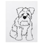 Schnauzer line Art flyers