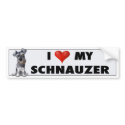 Schnauzer Love Sticker bumpersticker