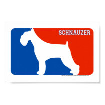 Schnauzer Major League Dog Print by dogsilhouettes Schnauzer Major League Dog Print
