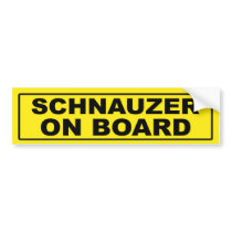 Schnauzer on Board bumper stickers by RayBarnsbury Schnauzer on Board bumper stickers