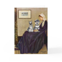 Schnauzer Pair 3 - Whistlers Mother cards by masterpiecedogs Schnauzer Pair 3 - Whistlers Mother cards