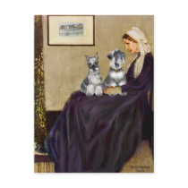 Schnauzer Pair 3 - Whistlers Mother postcards