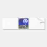 Schnauzer pair under the big moon bumper sticker