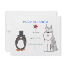 Schnauzer Peace On Earth invitations by giftsjustforuholiday Schnauzer Peace On Earth invitations