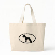 Schnauzer Silhouette Black Bag by dogsilhouettes Schnauzer Silhouette Black Bag