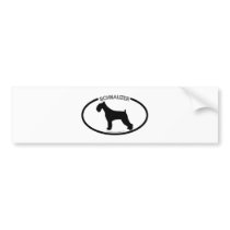 Schnauzer Silhouette Black Bumper Sticker bumper stickers by dogsilhouettes Schnauzer Silhouette Black Bumper Sticker bumper stickers