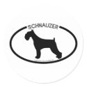 Schnauzer Silhouette Black Sticker by dogsilhouettes Schnauzer Silhouette Black Sticker
