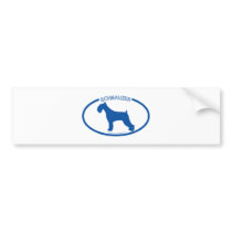 Schnauzer Silhouette Bumper Sticker bumper stickers by dogsilhouettes Schnauzer Silhouette Bumper Sticker bumper stickers