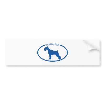 Schnauzer Silhouette Bumper Sticker by dogsilhouettes