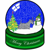 schnauzer snow globe photo sculptures