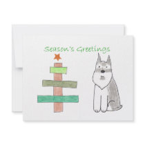 Schnauzer Stick Tree invitations by giftsjustforuholiday Schnauzer Stick Tree invitations