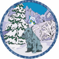 schnauzer winter photo sculptures