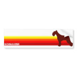 Schnauzer With Stripes Bumper Sticker