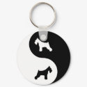 Schnauzer Yin Yang keychains
