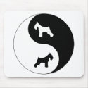 Schnauzer Yin Yang mousepads