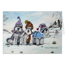 Schnauzers in Winter cards