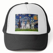 Schnauzers (three) - Starry Night Hats