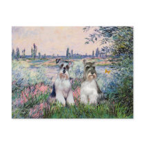 Schnauzers (two) - By the Seine postcards