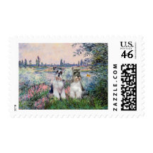 Schnauzers (two) - By the Seine Stamp