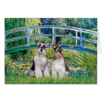 Schnauzers (two-nat) - Bridge cards by masterpiecedogs Schnauzers (two-nat) - Bridge cards