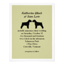 Schnauzers Wedding Announcement