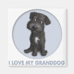 Schnoodle (Black) Granddog Fridge Magnet