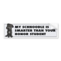Schnoodle (Black) Honor bumpersticker