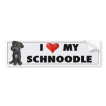 Schnoodle (Black) Love Sticker bumper stickers
