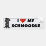 Schnoodle (Black) Love Sticker Bumper Sticker