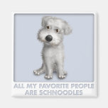 Schnoodle (White) Favorite Fridge Magnet