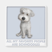 Schnoodle (White) Favorite Fridge Magnet