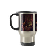 Scholar Over His Books Mug