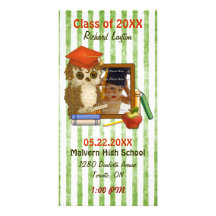 Scholar Owl 2013 - Graduation Personalized Photo Card