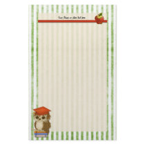 Scholar Owl Teacher -  Customize Stationery Paper