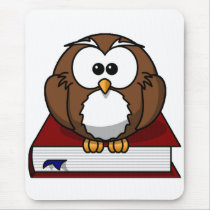Scholarily Owl mousepads by fstasu58 Scholarily Owl mousepads