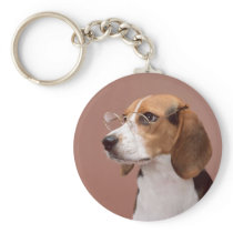 Scholarly Beagle Key Chain